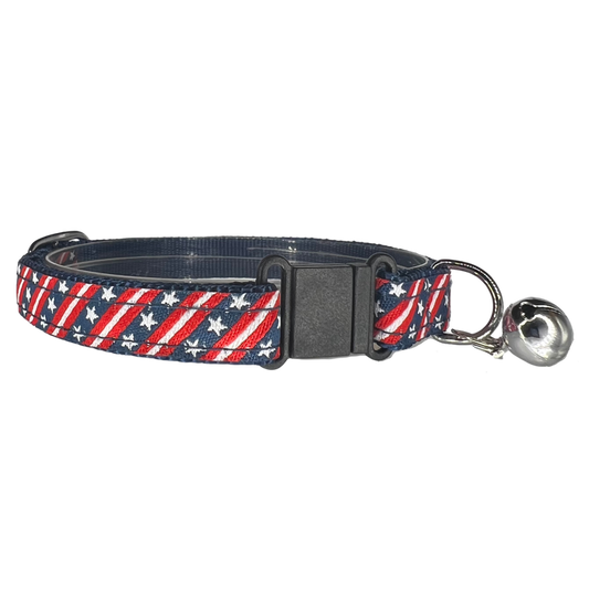 BIAS-STARS-STRIPES-CAT-COLLAR-WITH-BELL