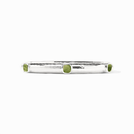Catalina Bangle Stone Hinge Irid Palmetto Green Silver OS