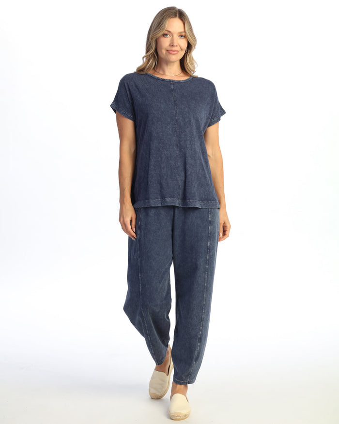 Center Seam Boxy Dolman Top - M137