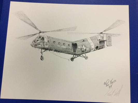 CH-21B Shawnee Print by Paul Fretts