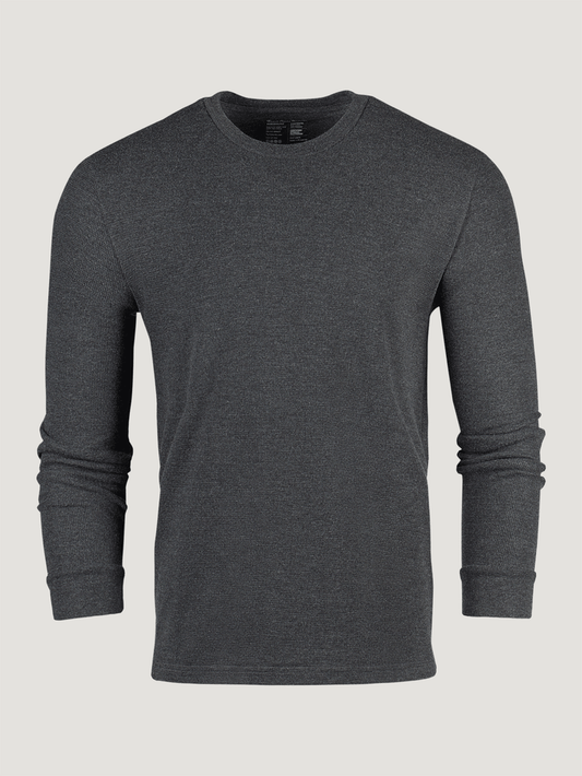 Charcoal Thermal Long Sleeve Crew | Fresh Clean Threads