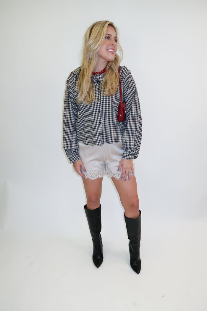Check It Out Ruffle Top - The Pink Tulip Clothing