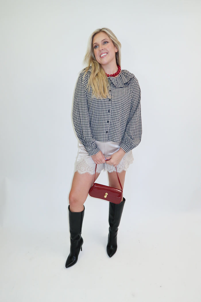Check It Out Ruffle Top - The Pink Tulip Clothing