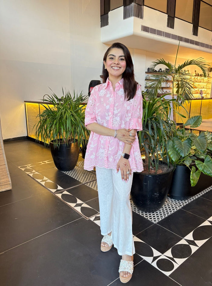 Chiara Iconic Supima Cotton Pink Shirt