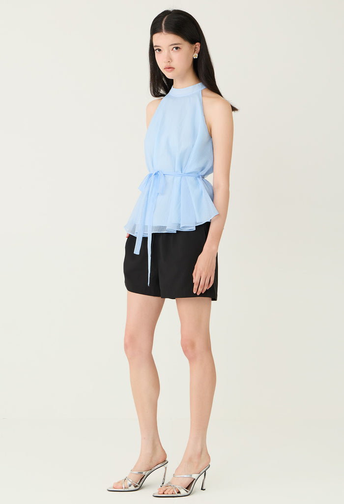 Chiffon Layered Halter Blouse