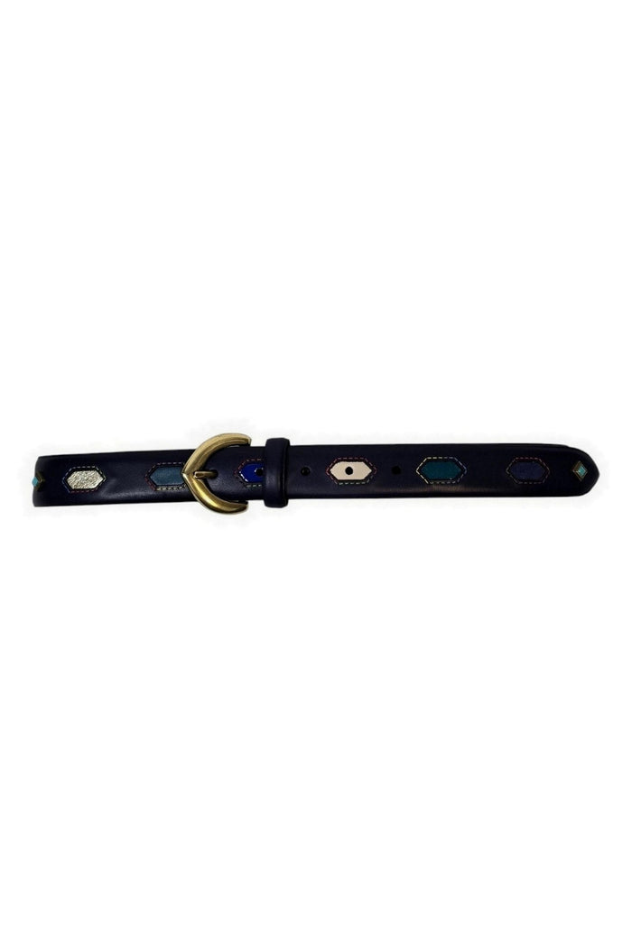 cintura donna bassa patchwork blu