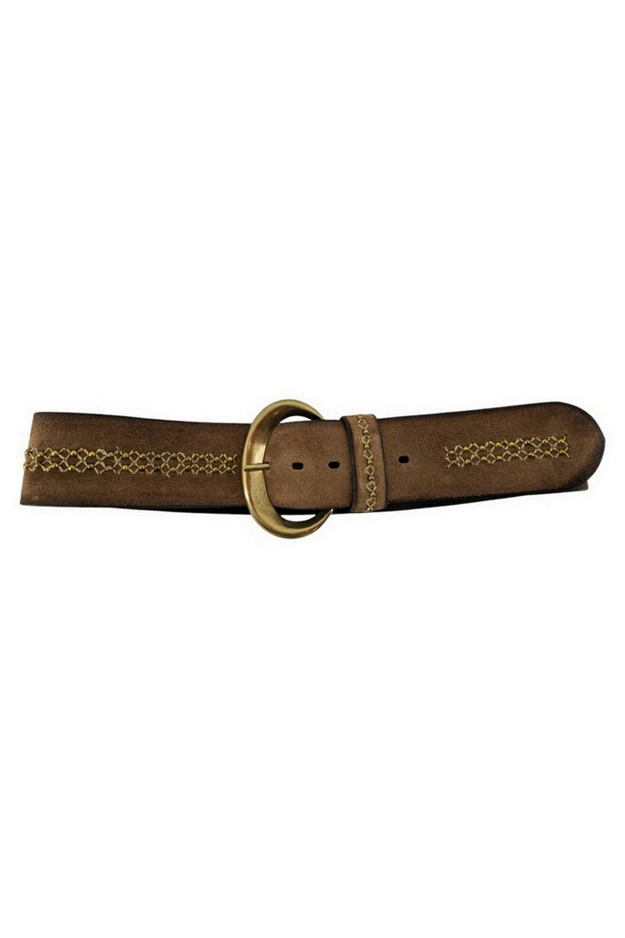 cintura donna in camoscio cammello