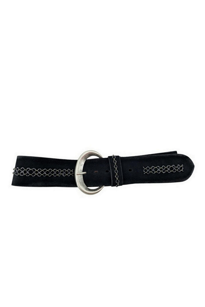 cintura donna in camoscio nera
