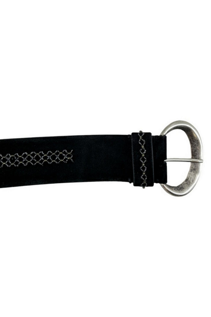 cintura donna in camoscio nera