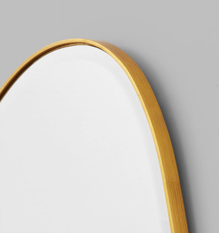 Clearance Stock Pebble Riverstone Mirror Brass 55x70 cm