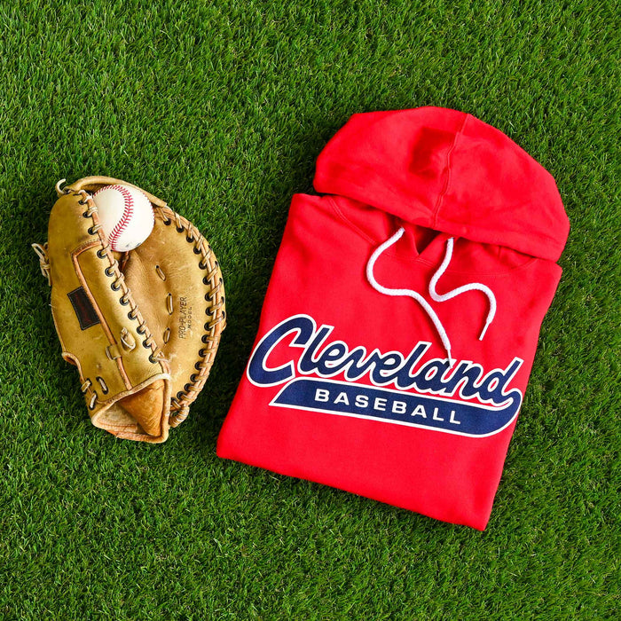 Cleveland Baseball Script - Unisex Pullover Hoodie