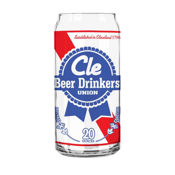 Cleveland (CLE) Beer Drinkers Union – 20 oz Tall Boy Can Glass