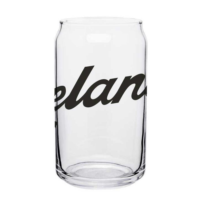 Cleveland Script - 16 oz Pop Can Glass