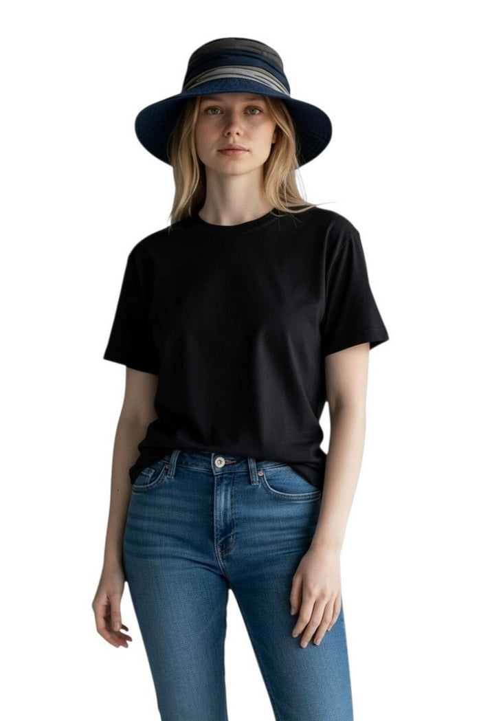 cloche donna in nylon blu
