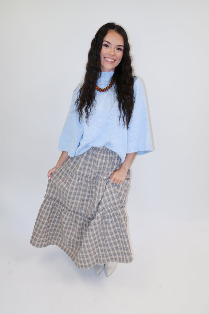 Coffee Run Mock Neck Sweater - The Pink Tulip Clothing