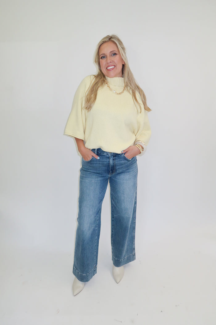 Coffee Run Mock Neck Sweater - The Pink Tulip Clothing