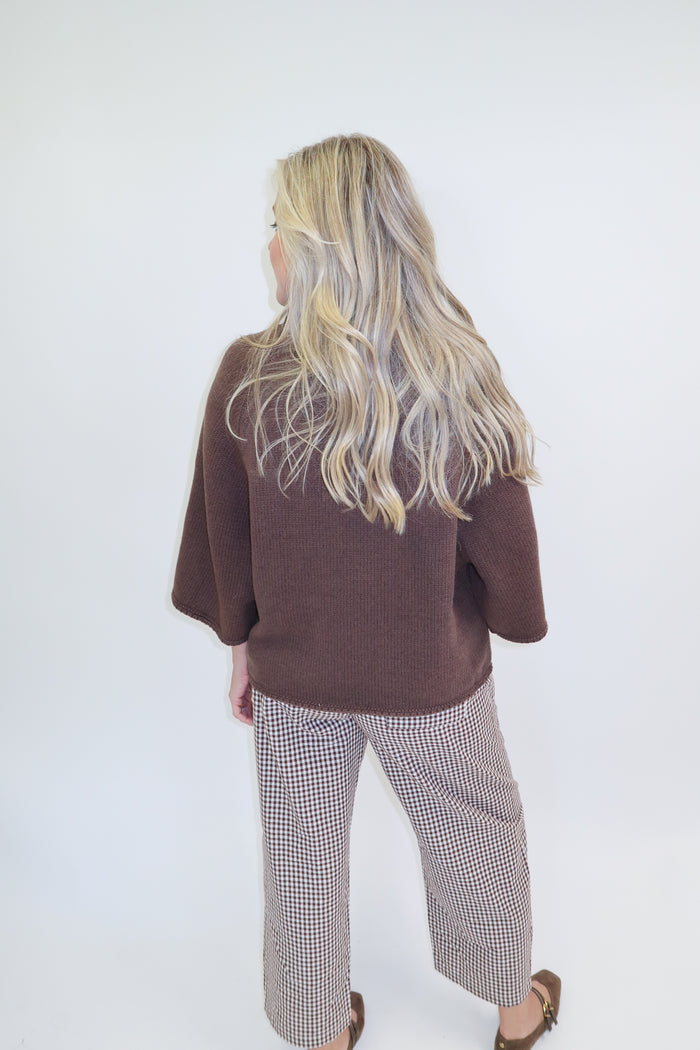 Coffee Run Mock Neck Sweater - The Pink Tulip Clothing