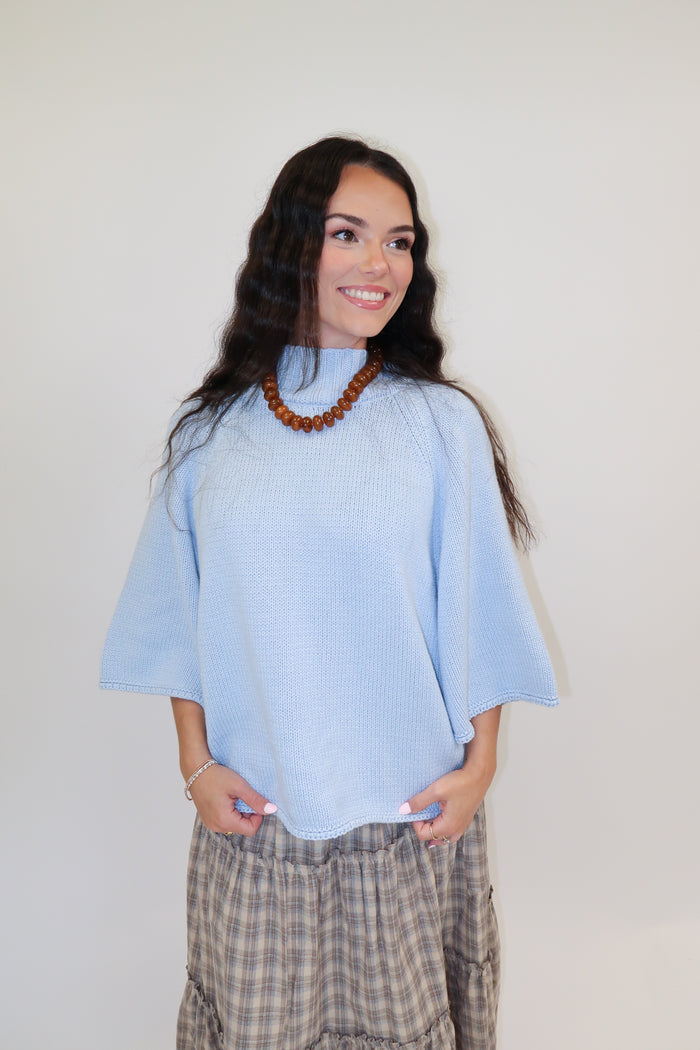 Coffee Run Mock Neck Sweater - The Pink Tulip Clothing