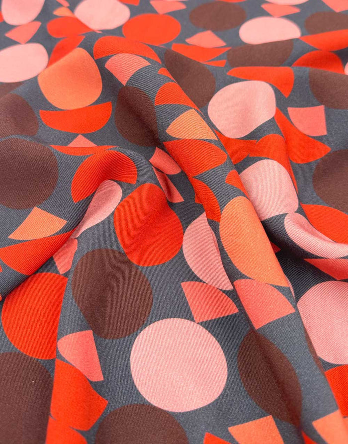 Colourblock Shapes Light & Lush Viscose Fabric