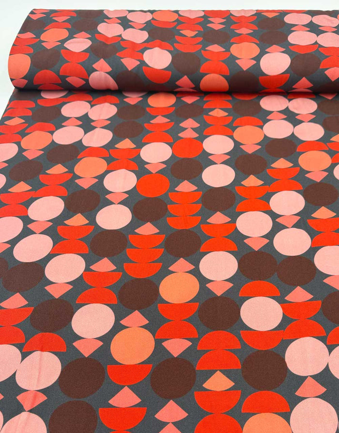 Colourblock Shapes Light & Lush Viscose Fabric