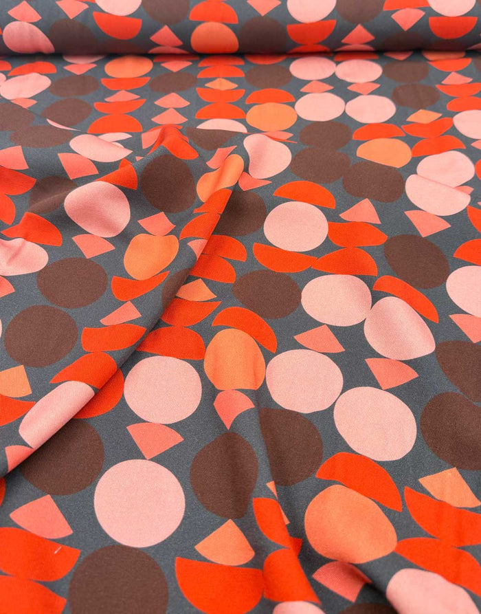 Colourblock Shapes Light & Lush Viscose Fabric