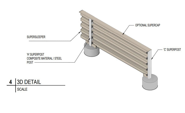 Composite fence bracket SuperBracket 90mmW x 610mmL - Image 8
