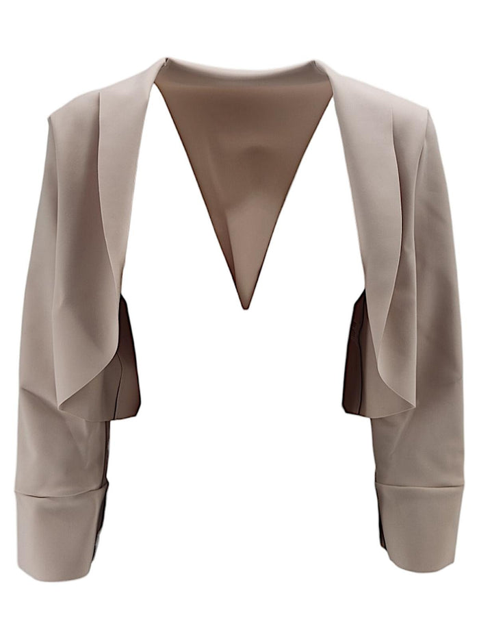 Copri spalle donna in jersey beige