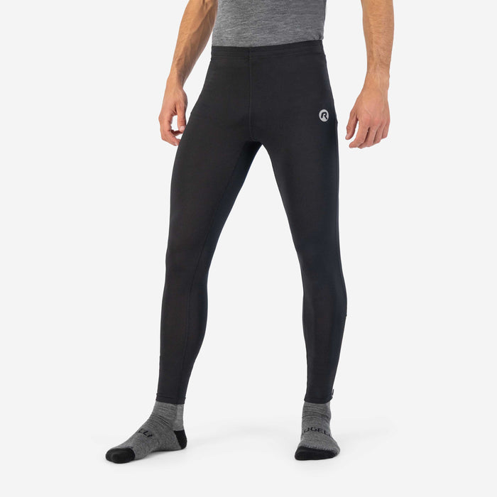 Rogelli Core lange hardloopbroek heren zwart gedragen voorkant.
