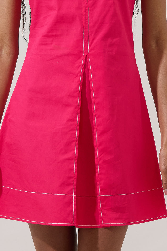 Country Club Sleeveless Collared Mini Dress
