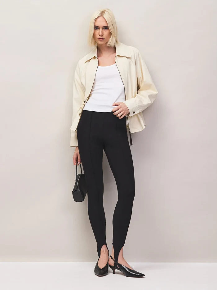 Cream drawstring waist jacket
