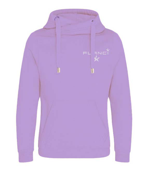 Cross Neck Hoodie | Mauve