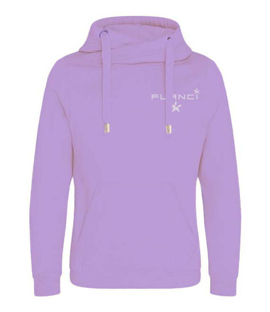 Cross Neck Hoodie | Mauve