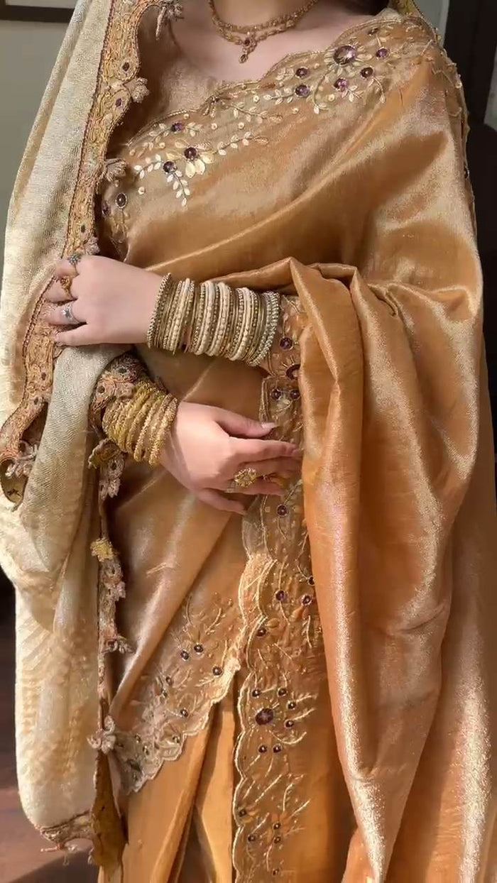 Dabka Tissue Silk: Ayraaz