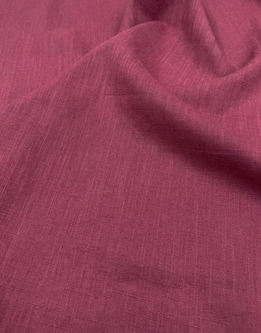 Dark Blush Washed Linen Cotton Fabric