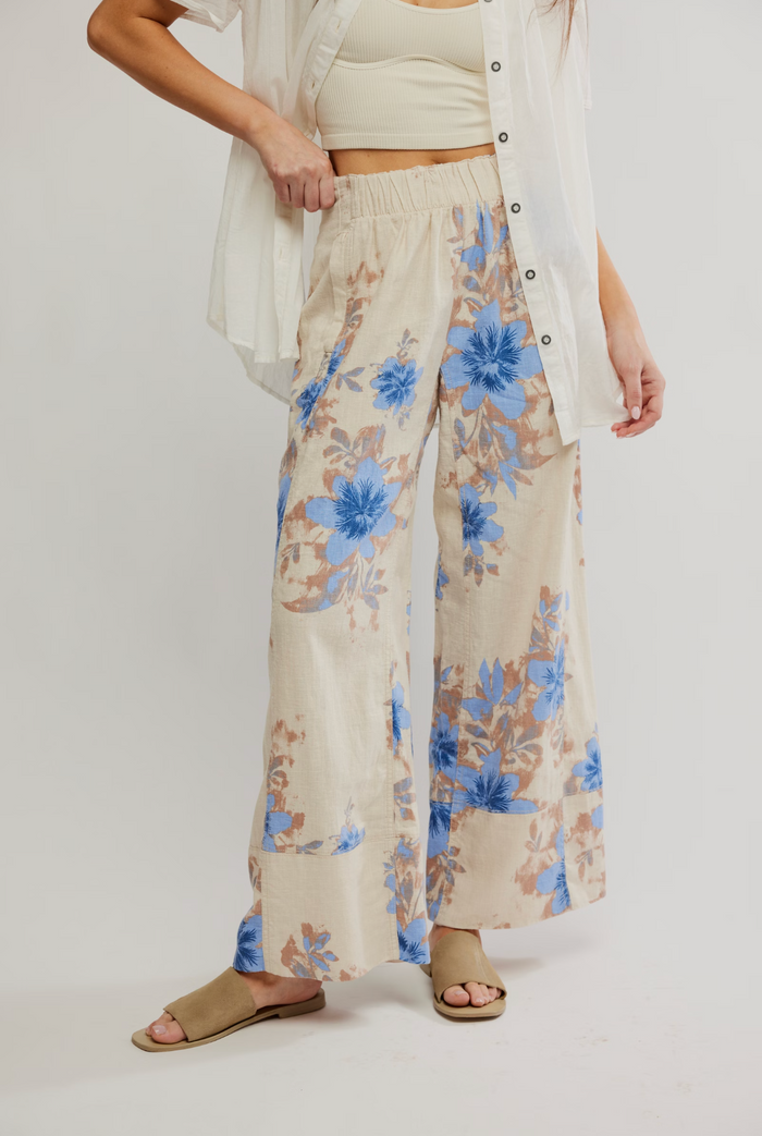 Days End Printed Linen - Ivory