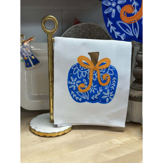 DbR - Blue Chinoiserie, Bow, Pumpkin Tea Towel..