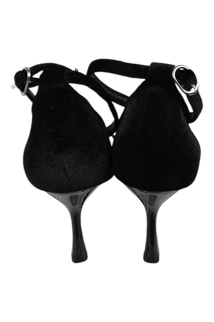décolleté donna con strass nero