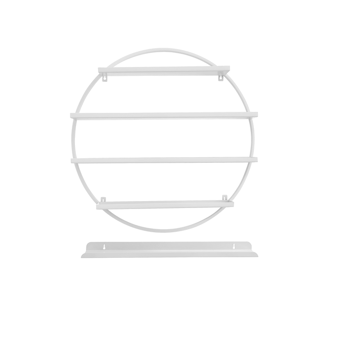 Diva Round Nail polish display Shelf | White