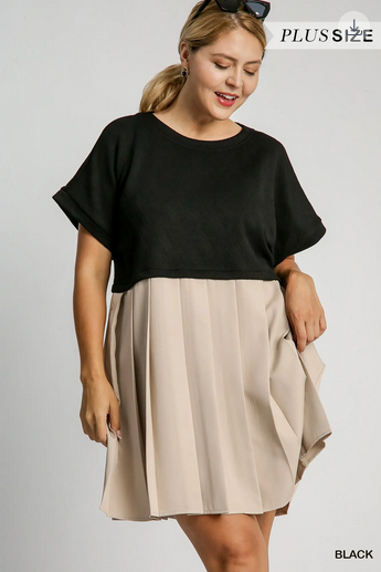 Dress Round Neck Knit Skirt