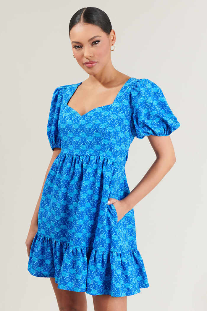 Driftwood Floral Evy Sweetheart Mini Dress