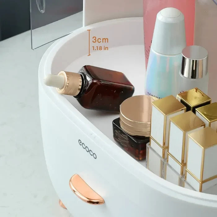 ECOCO Dustproof Multi-Layer Makeup Storage Organizer with Clear Lid – Home Hatch Pakistan
