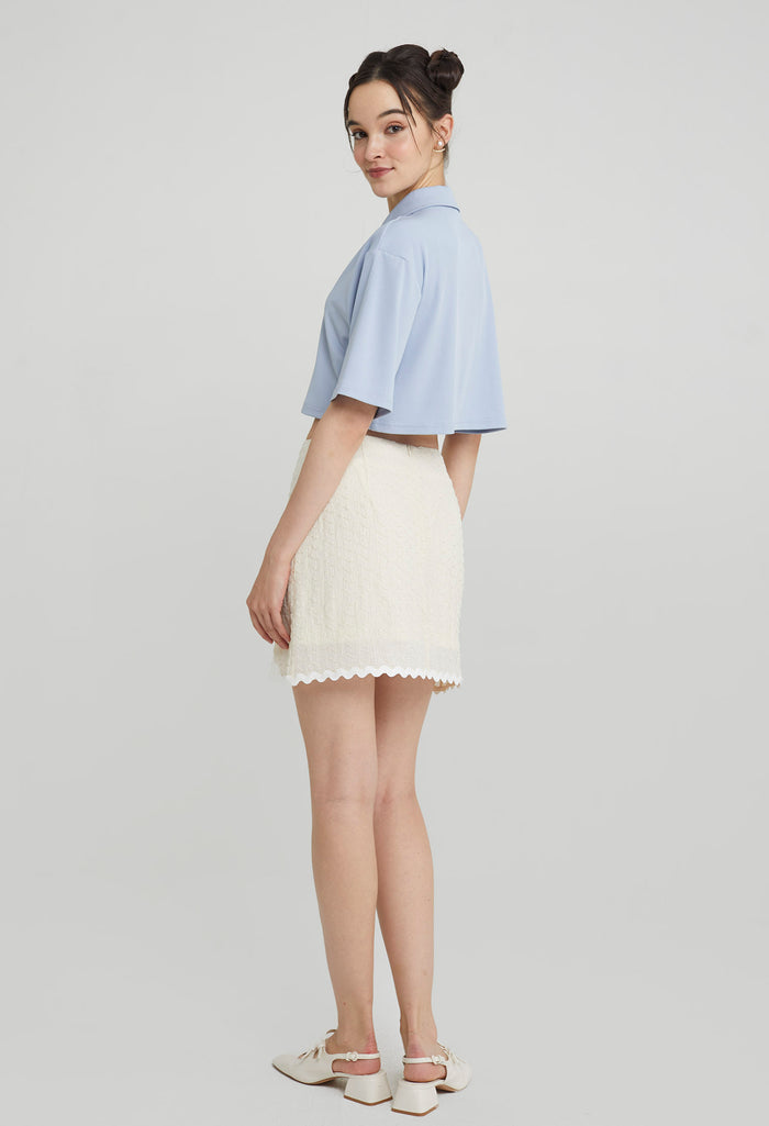 Elegant Keyhole Collared Top