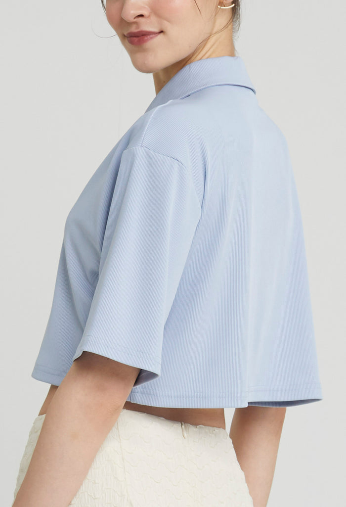 Elegant Keyhole Collared Top