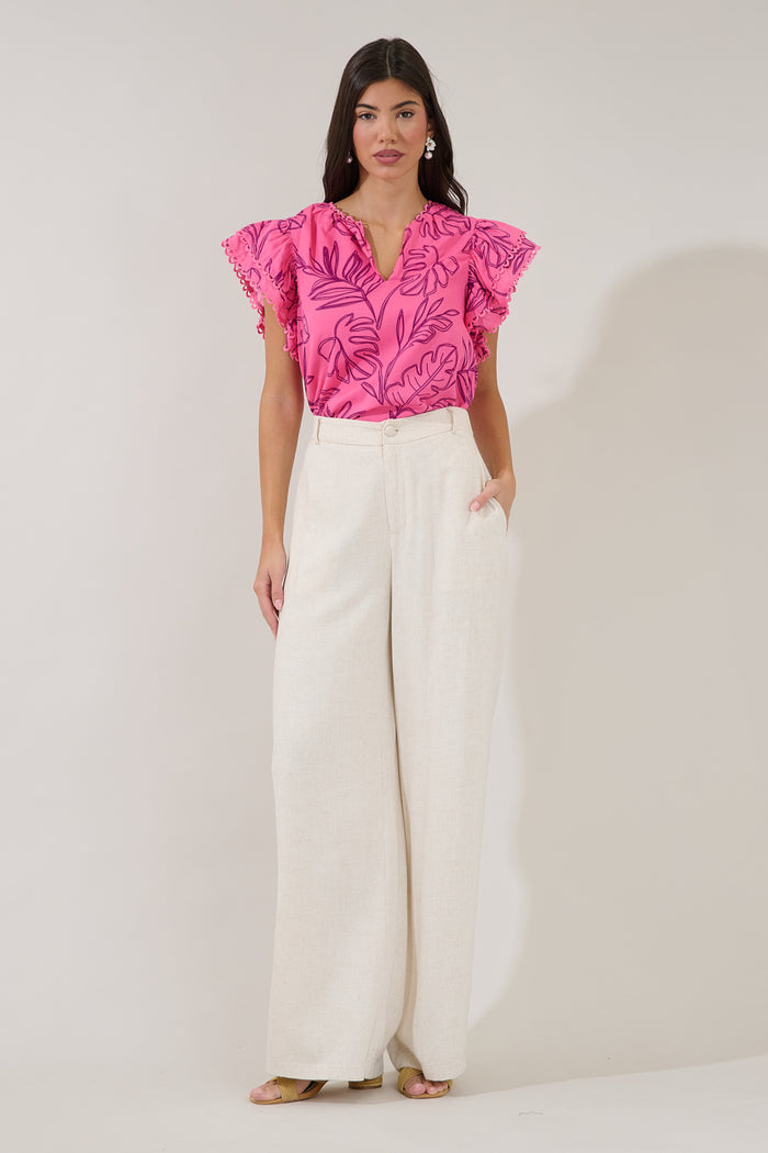 Ema Ruffle Top Dillie Floral