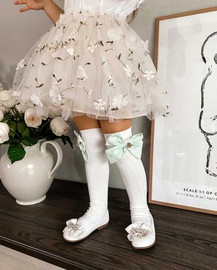 Eggshell Blue Bow / 1-3 Years (S)