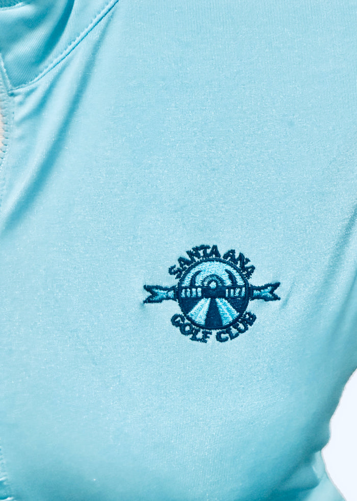 EP NY Women's Aqua Sleeveless Golf Polo w/ Logo Size L MSP$88