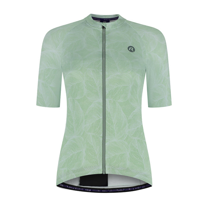 Rogelli Essential Graphic II fietsshirt dames mint korte mouw voorkant.