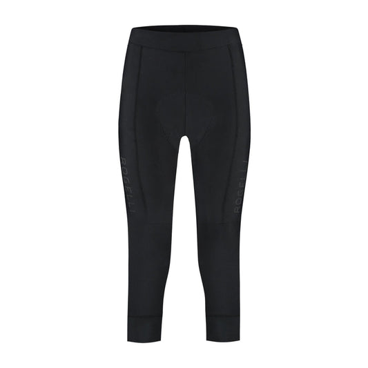 Rogelli Essential III driekwart fietsbroek dames zwart voorkant.
