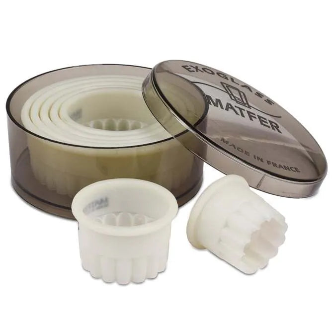 Exoglass Fluted Round Cutter Set - 7 pcs