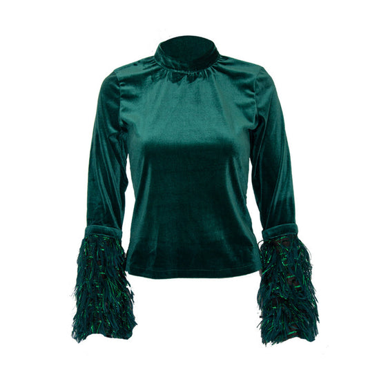 Fabrosanz: Emerald Velevt Top